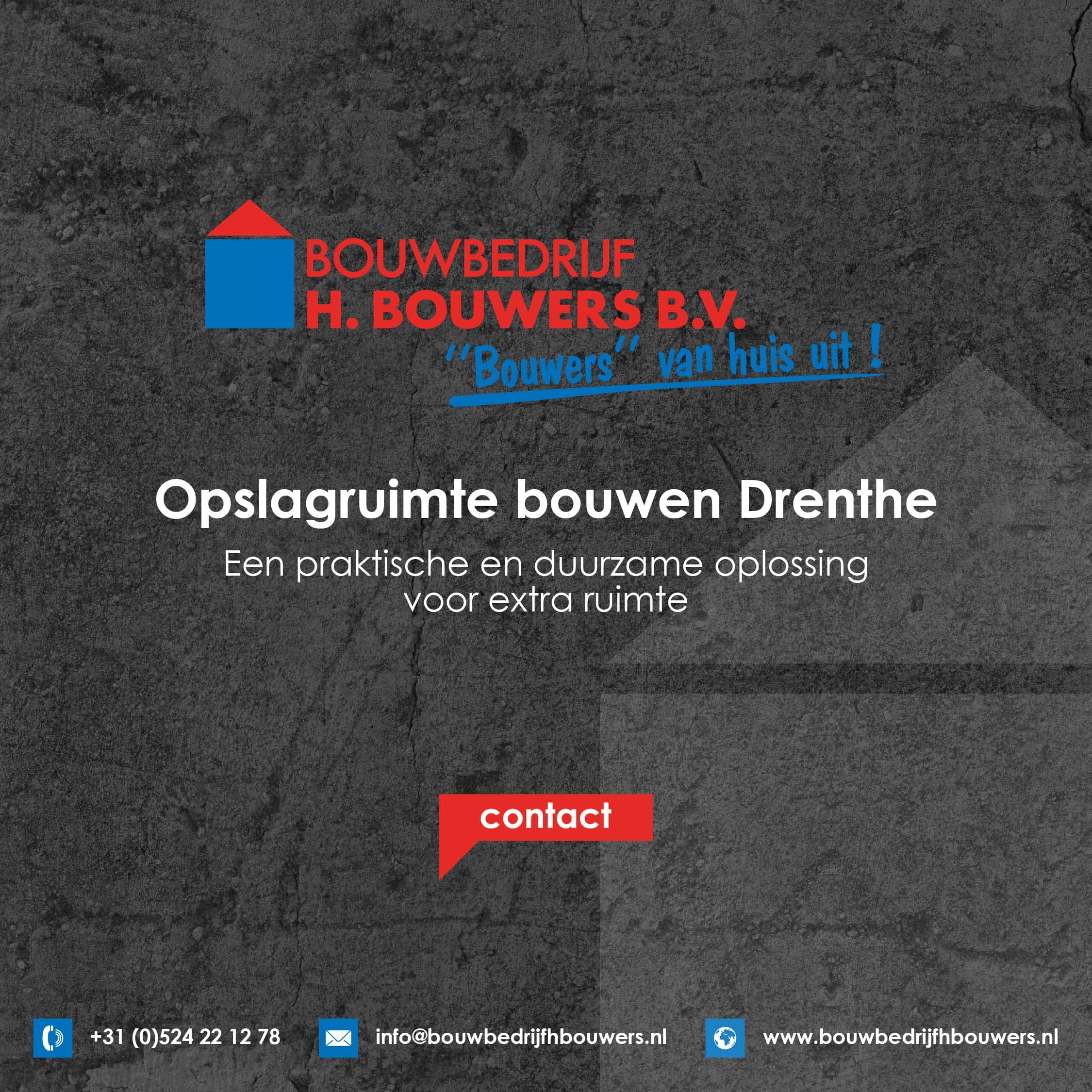 Opslagruimte bouwen Drenthe